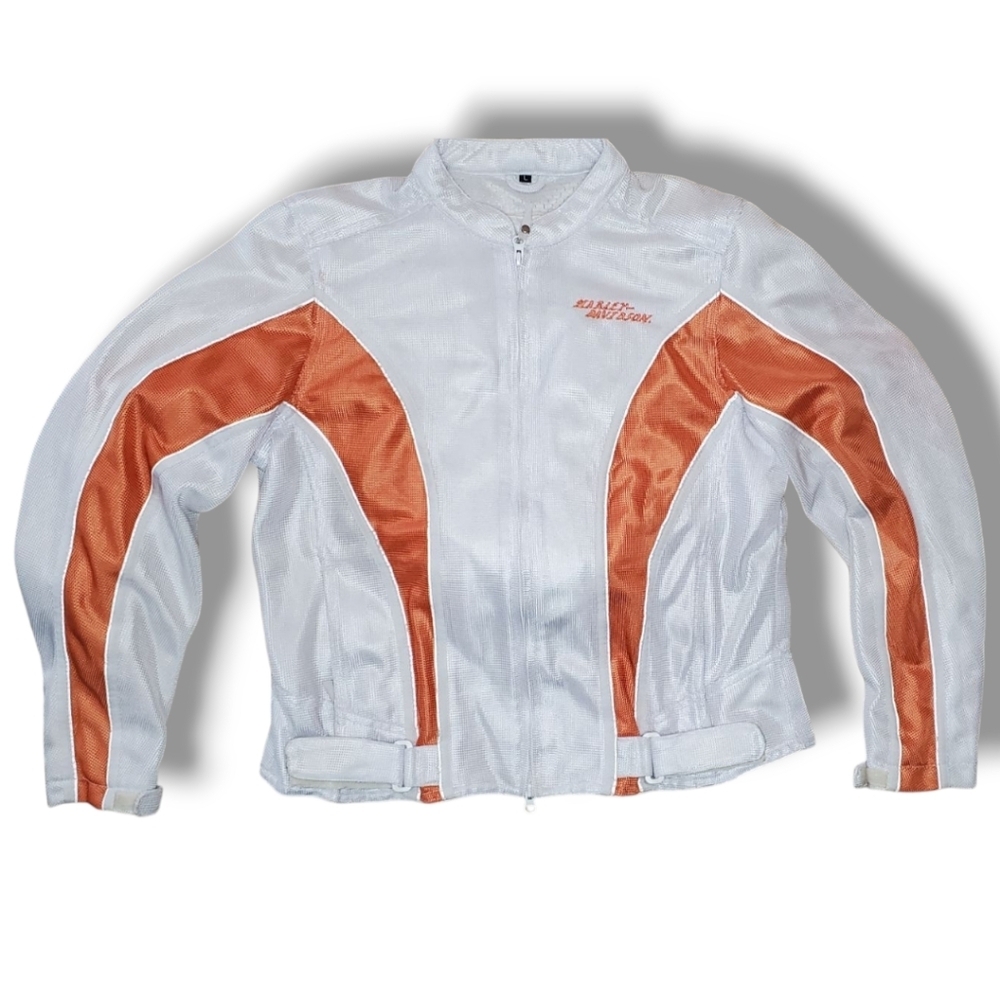 Harley Davidson Bomber Mesh Motorcycle Riding Jacket with Plate & Pad Pockets
